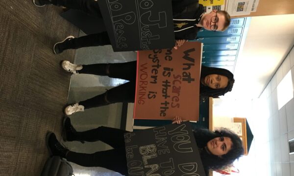 Students with posters
